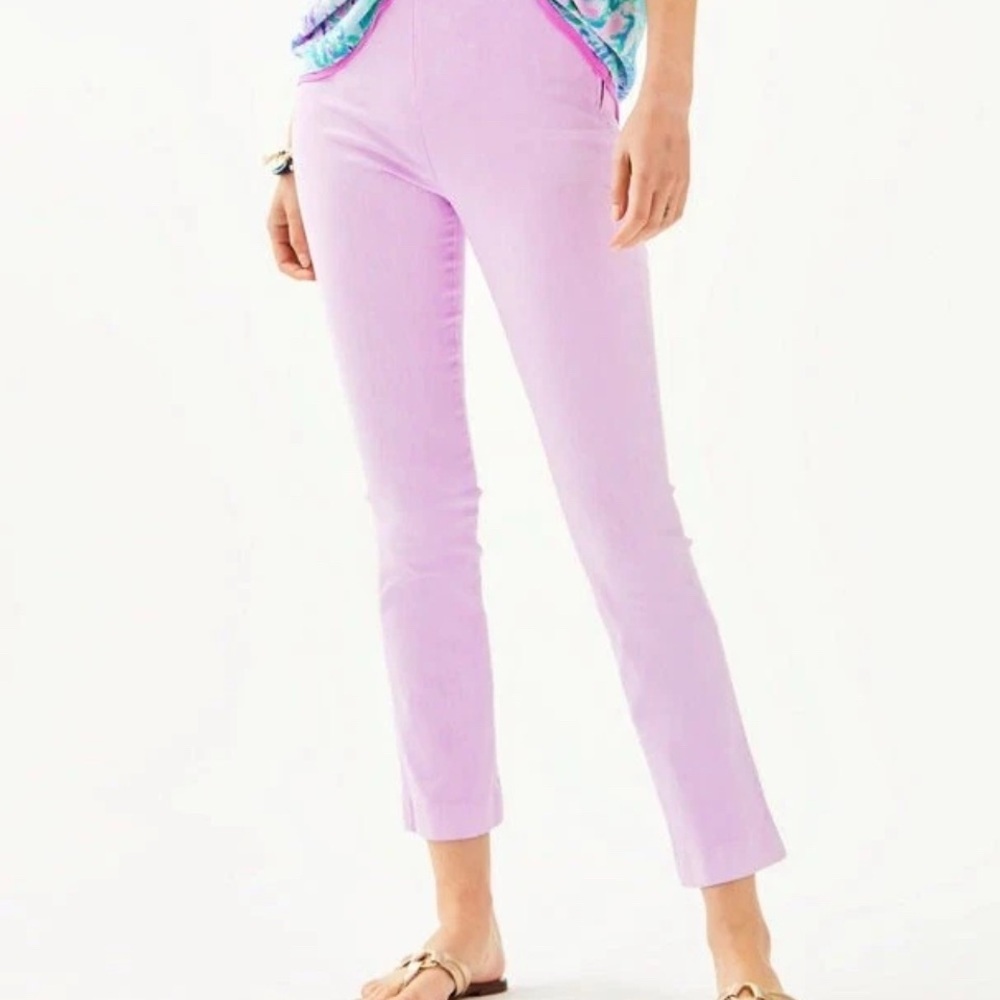 NWT Lilly Pulitzer Women’s Lilac High Rise Crop Pants Size 6
